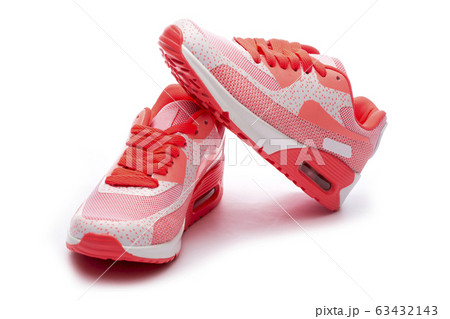 Summer pink Women's sneakers on a white background 63432143