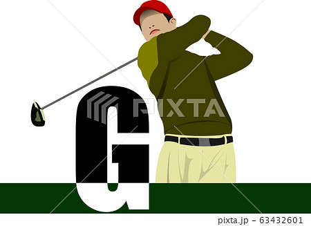 Golf player poster. Vector illustration 63432601