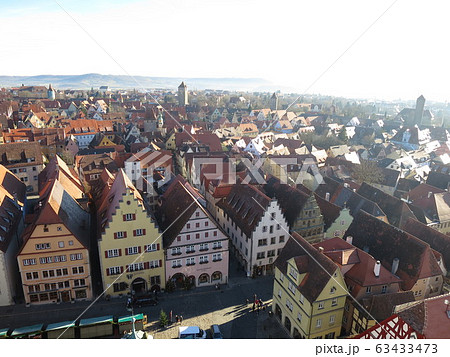 ドイツ ローテンブルクの街並みの写真素材
