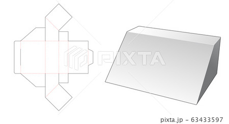 Packaging unique rectangle box die cut template Packaging unique rectangle box die cut template 63433597