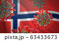 Concept of new coronavirus epidemic outbreak in Norway 63433673