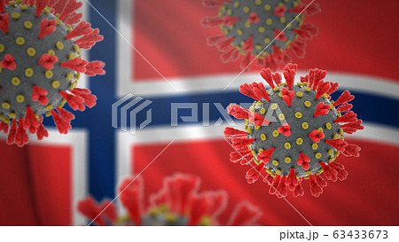Concept of new coronavirus epidemic outbreak in Norway 63433673