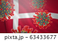 Concept of pandemic novel coronavirus outbreak in Danemark 63433677