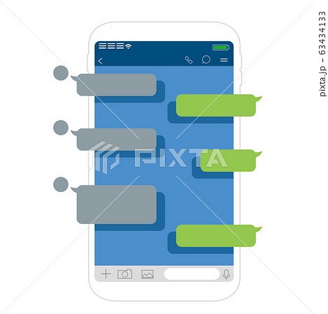 Chat app vector illustration smartphone 63434133