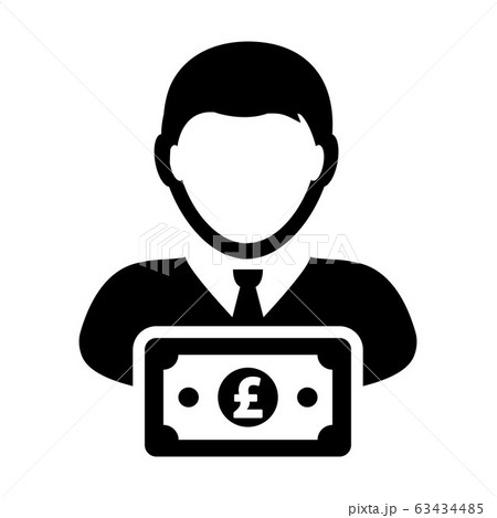 Money icon vector male user person profile avatar Money icon vector male user person profile avatar 63434485
