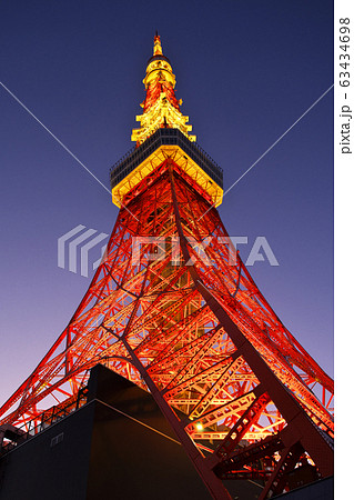 東京タワー 夜景 の写真素材