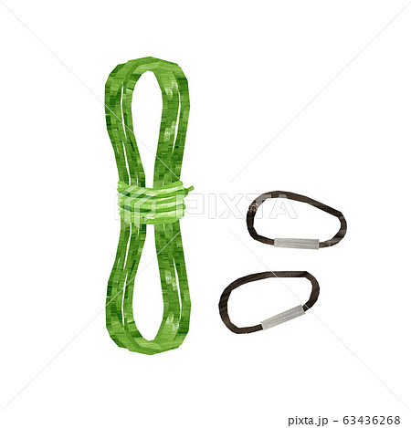 Paracord And Carabiner Camp Paste Picture Style Stock Illustration