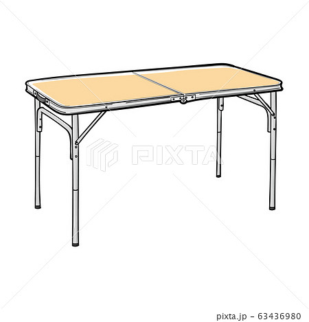 キャンプ用品 テーブルのイラスト素材