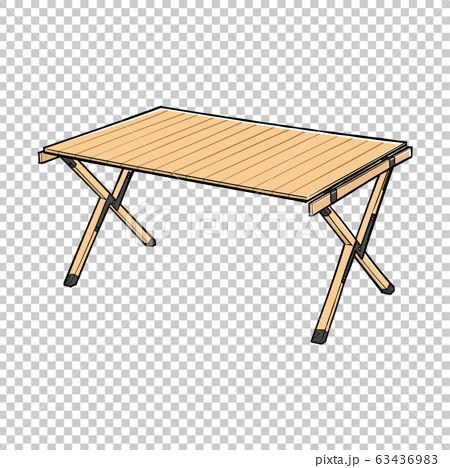 キャンプ用品 テーブルのイラスト素材