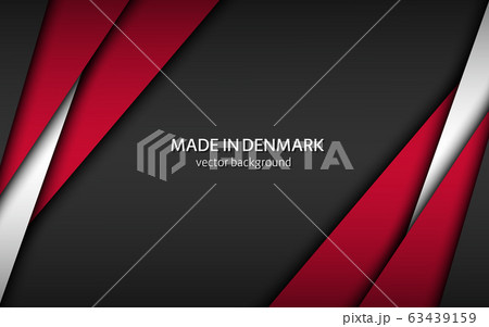 Made in Denmark, modern vector background with Danish colors, overlayed sheets of paper Made in Denmark, modern vector background with Danish colors, overlayed sheets of paper 63439159
