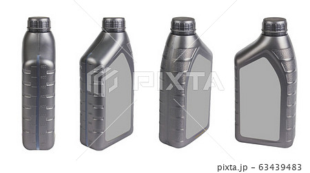 Plastic container for motor oil isolated on white background Plastic container for motor oil isolated on white background 63439483