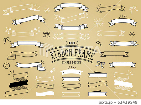 リボンフレームのイラスト素材