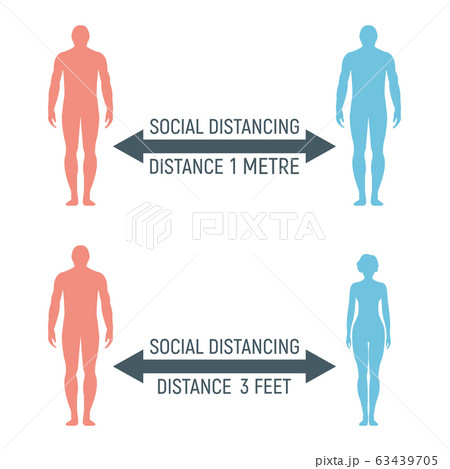 Silhouette people, human stand, coronavirus social 63439705