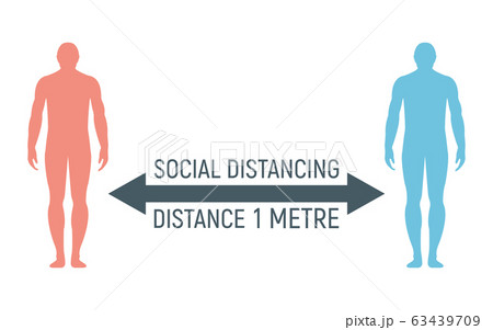 Silhouette people, human stand, coronavirus social 63439709