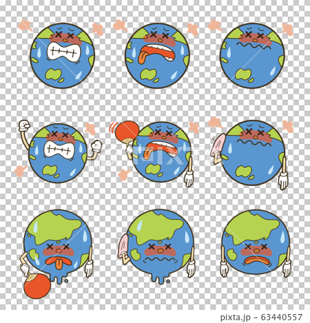 圖像插圖集的環境問題患病的地球的特徵 63440557