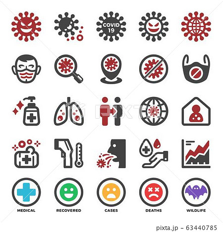 coronavirus icon set coronavirus icon set 63440785