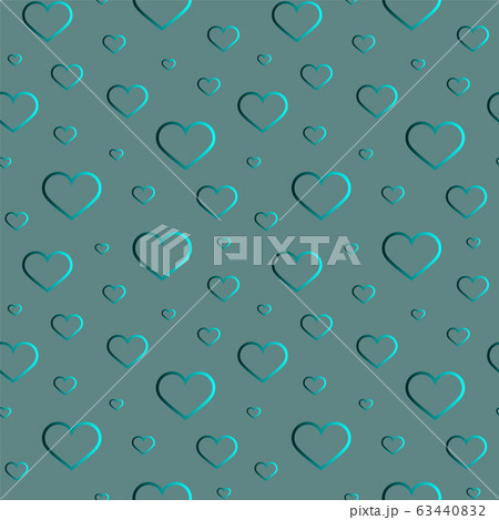 Seamless vector pattern.A creative design concept in the form of gradient hearts for Modern background. For greeting cards celebration day, banners, web, print, packing. Stylish monochrome backdrop. 63440832