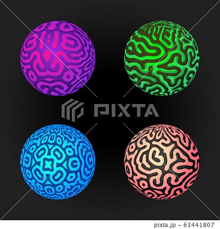 vector pattern surface spheres set. 63441807
