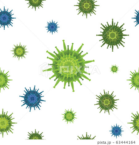 Seamless texture with bacterias and germs vector 63444164