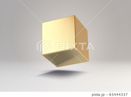 3D vector element or simple isolated golden shape 3D vector element or simple isolated golden shape 63444337