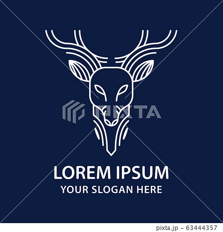 Deer head logo vector. Deer head logo vector. 63444357
