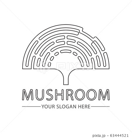 Abstract mushroom logo for company vector Abstract mushroom logo for company vector 63444521