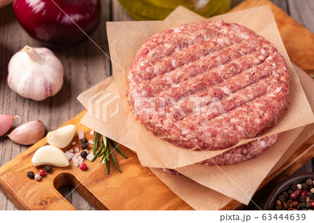 Red Raw Ground Beef Comes Out Stock Photo 1517586899