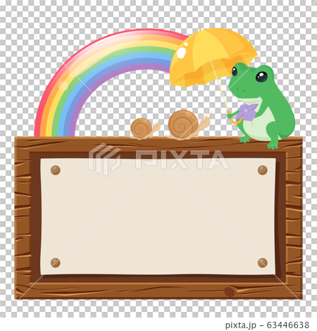 木のフレームイラスト_梅雨_紙 木のフレームイラスト_梅雨_紙 63446638