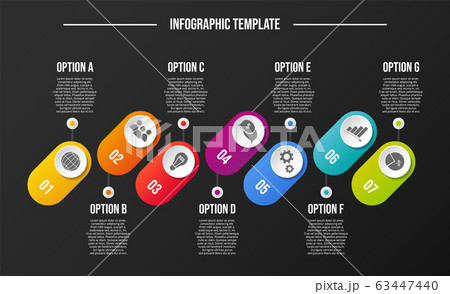 Company infographic template with business icons. 63447440