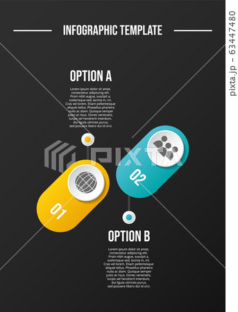 Concept of a colorful infographic with icons 63447480