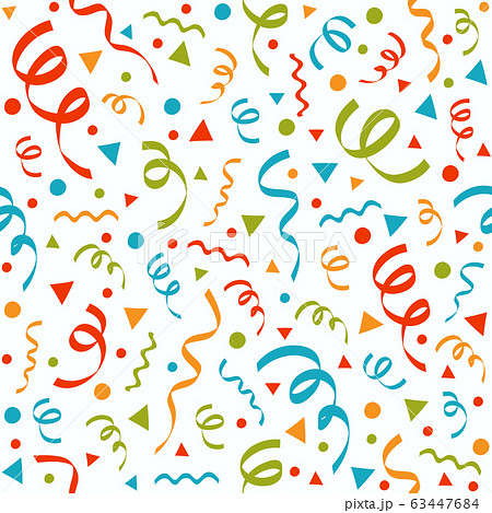 Carnaval Party seamless texture with serpentines 63447684