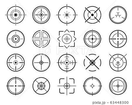 Sniper aim pointer. Target navigation, sniper...のイラスト素材