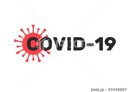 COVID-19 Coronavirus Inscription Typography Design Logo Concept. Vector illustration 63448887