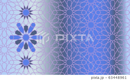 Arabic background, flowers and arabesque grid 63448961