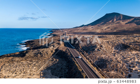 aerial view of corralejo coast, fuerteventura 63448983