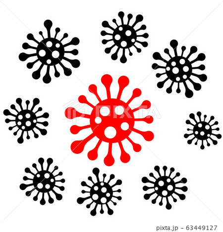 Vector coronavirus covid19 virus symbol. Novel coronavirus outbreak. Global pandemic alert. Covid-19 outbreak. Isolated vector illustration. Abstract virus for banner design. 63449127