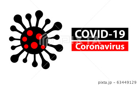 Vector coronavirus covid19 virus symbol. Novel coronavirus outbreak. Global pandemic alert. Covid-19 outbreak. Isolated vector illustration. Abstract virus for banner design. 63449129