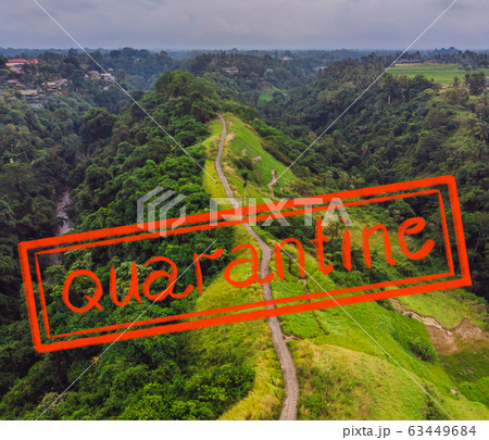 Quarantine due to coronavirus epidemic covid19 Aerial picture of Campuhan Ridge Walk , Scenic Green 63449684