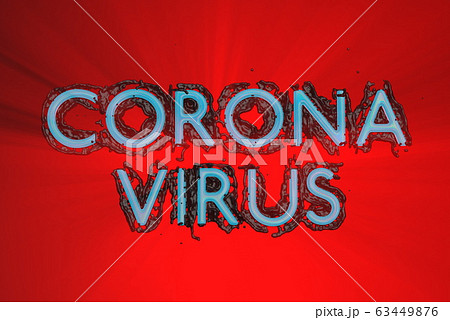 Coronavirus Wuhan, China COVID-19 inscription made by black blood. Epidemic condition 3d illustration on red lit by rays background Coronavirus Wuhan, China COVID-19 inscription made by black blood. Epidemic condition 3d illustration on red lit by rays background 63449876