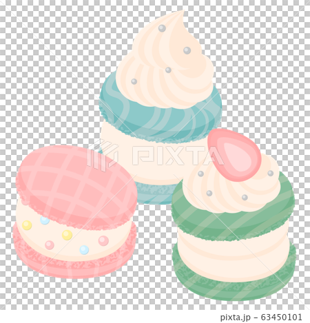 Good Friend Macaron Tunkaron Sweet Candy Stock Illustration