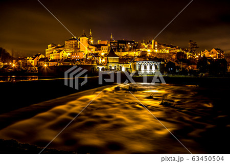 Night historical town Loket 63450504