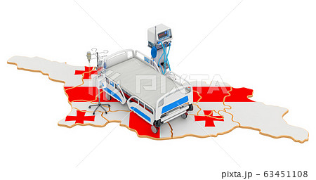 Intensive care unit ICU in Georgia, 3D rendering 63451108