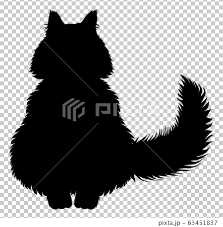 猫シルエット フォレストキャット メインクーン ラグドール ペルシャ サイベリアン ヒゲなし4のイラスト素材 猫シルエット フォレストキャット メインクーン ラグドール ペルシャ サイベリアン ヒゲなし4のイラスト素材