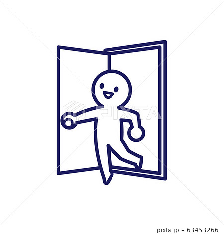 フット・インザ・ドア・テクニック　心理学　シンプル　デフォルメ　人物 63453266