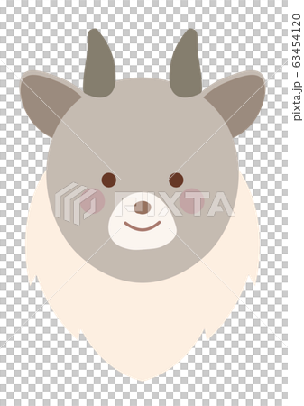 カモシカの顔のイラストのイラスト素材
