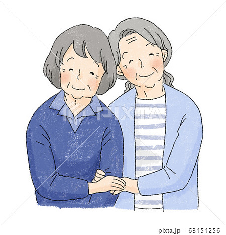 カップル　同性　女性　LGBTQ（高齢） 63454256