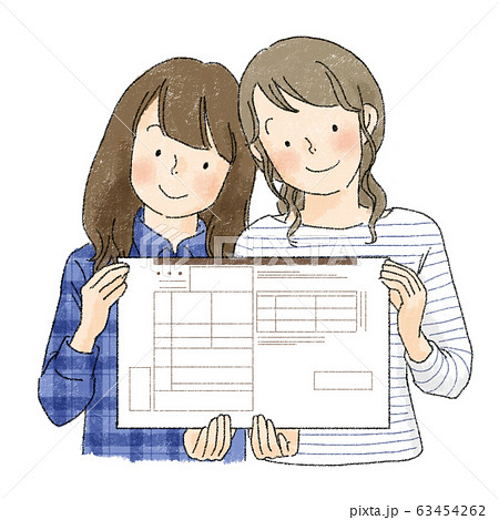 カップル　同性　女性　LGBTQ（婚姻届け） 63454262
