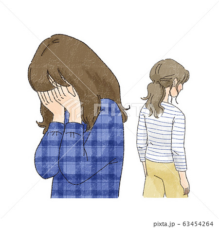 カップル　同性　女性　LGBTQ（別離２） 63454264