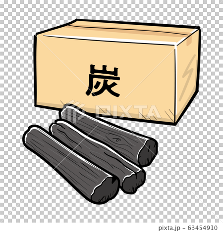 キャンプ用品 炭のイラスト素材