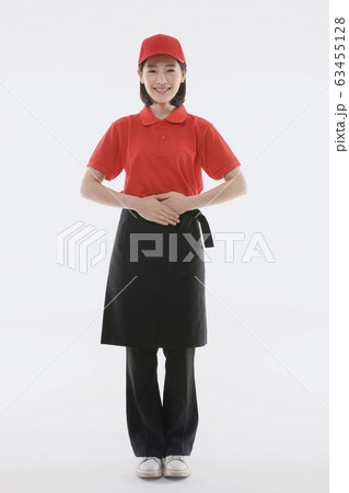 Portrait of young woman and man, part timer and owner 135 63455128